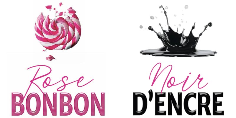 logos Rose Bonbon et Noir d'Encre